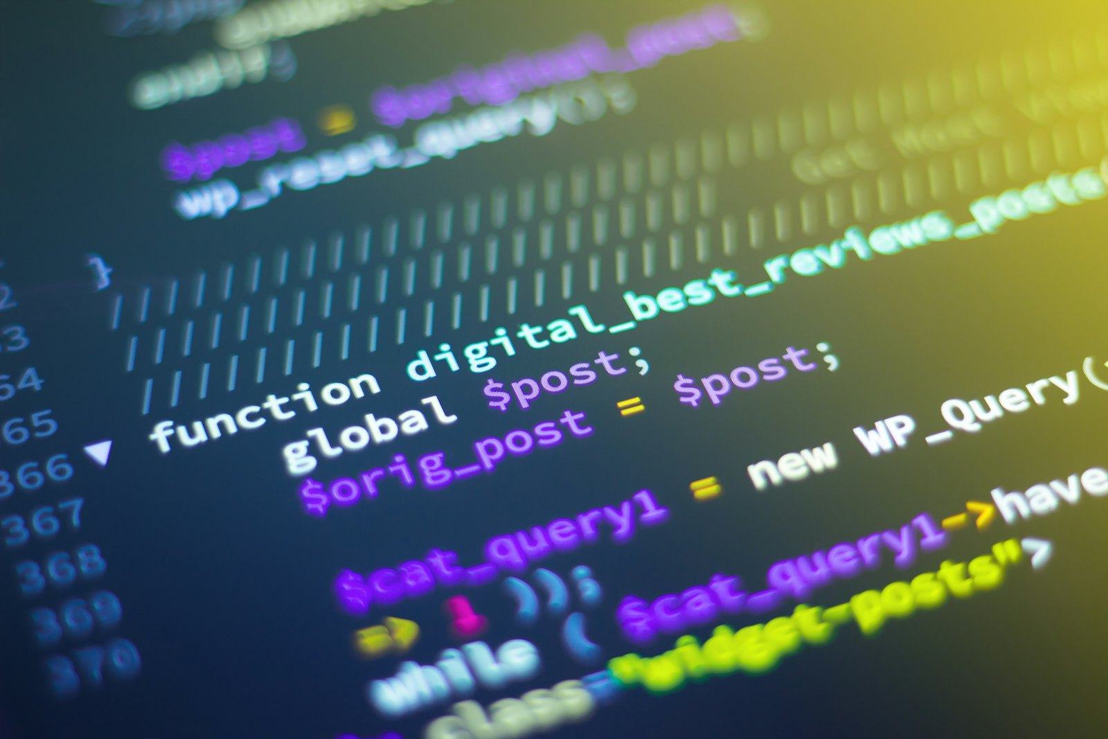 A code editor open on a developer's screen