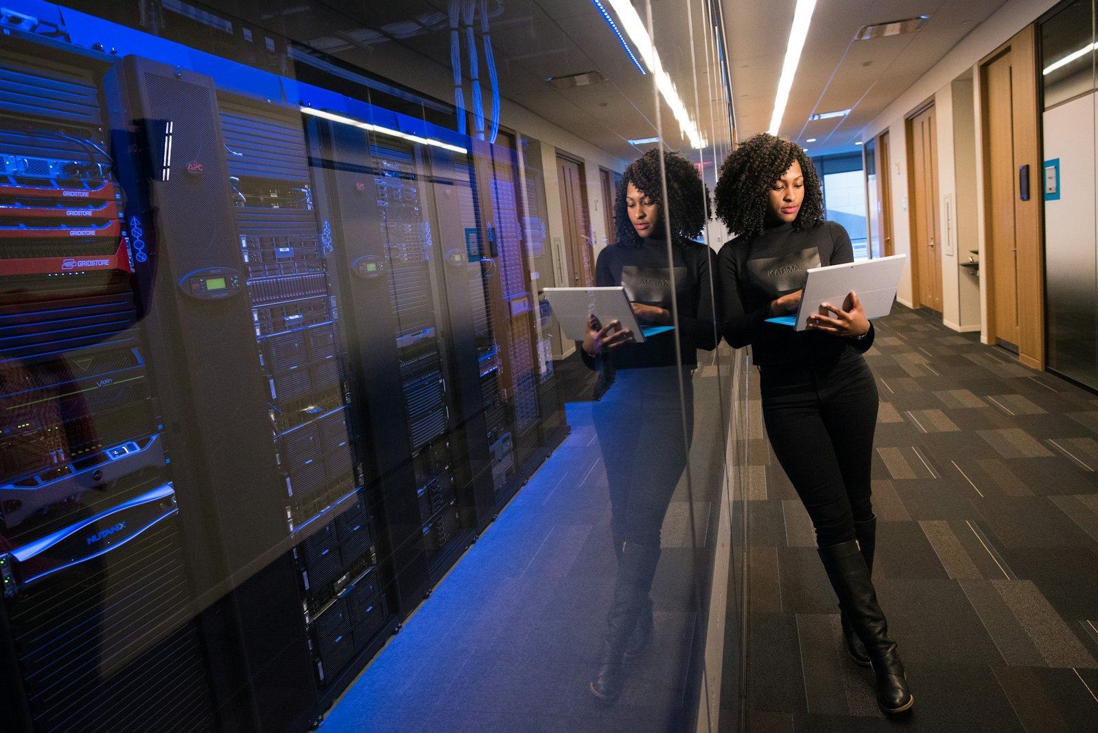 Server racks running in a data centre