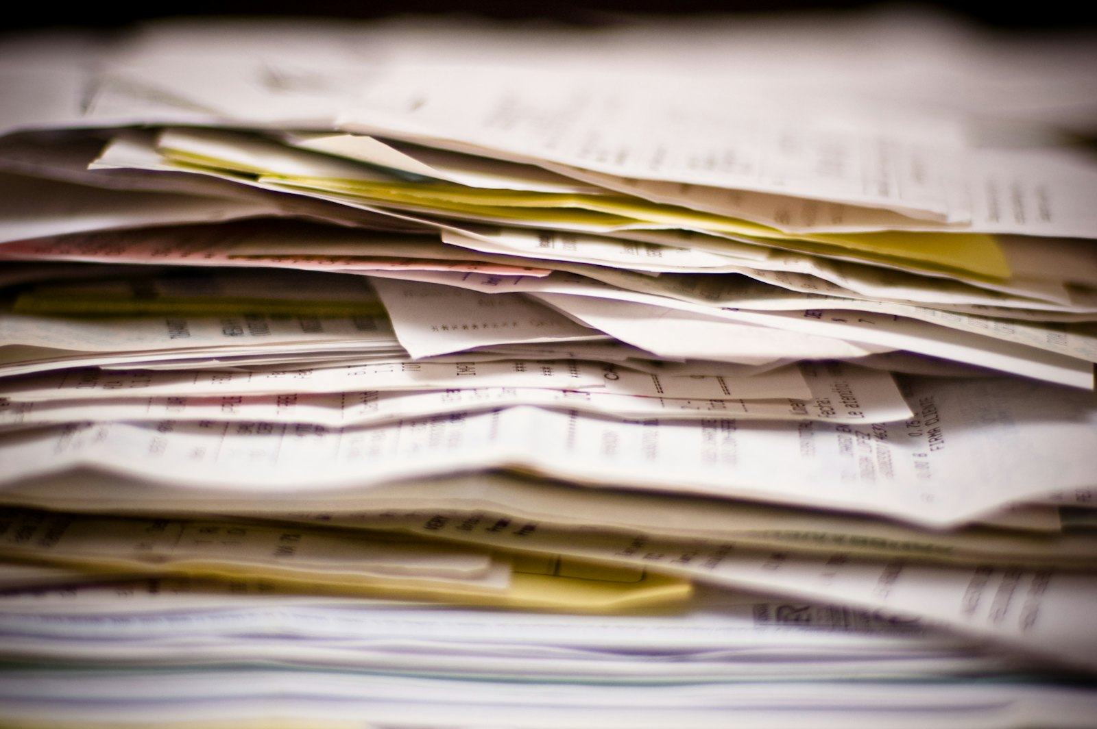 Export documentation stacked for review