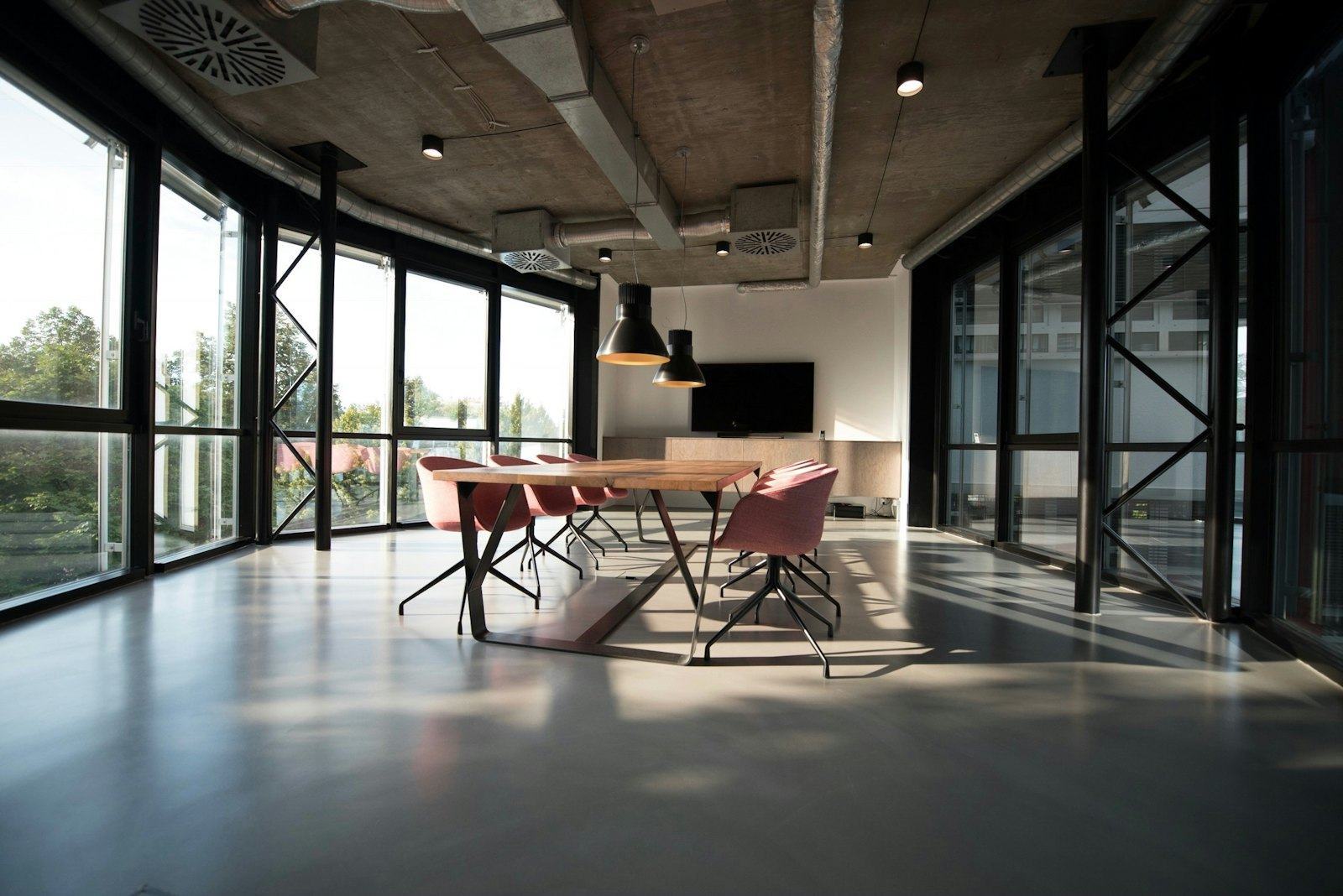 An open-plan office interior